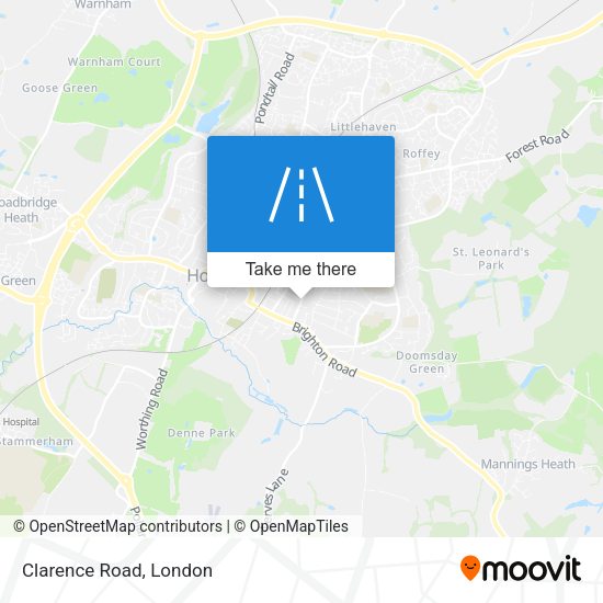 Clarence Road map