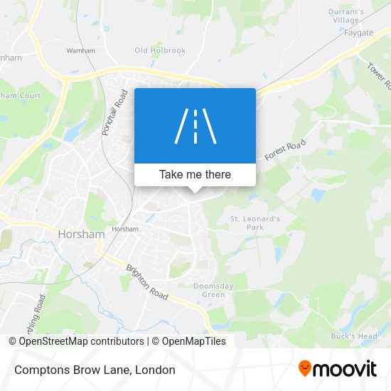 Comptons Brow Lane map