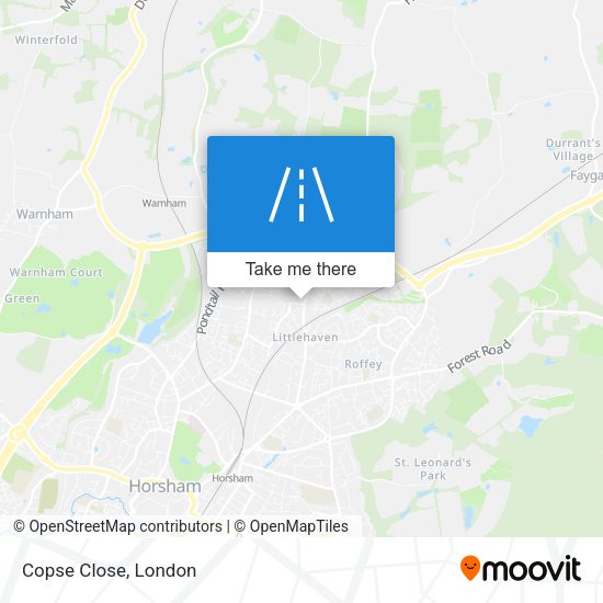 Copse Close map