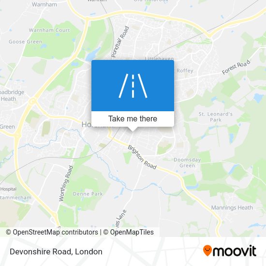Devonshire Road map