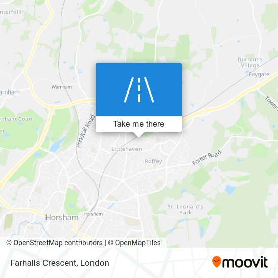 Farhalls Crescent map