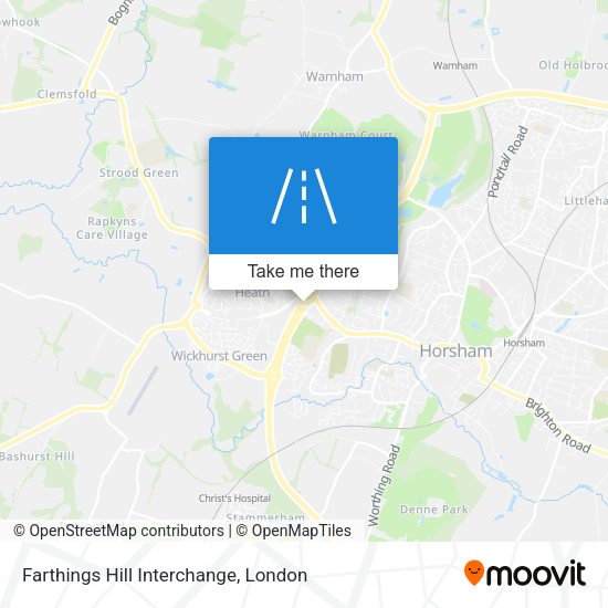 Farthings Hill Interchange map