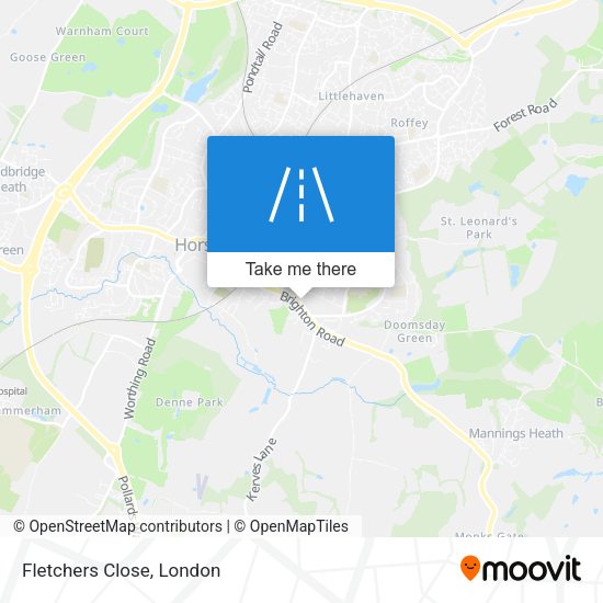 Fletchers Close map