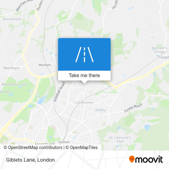Giblets Lane map