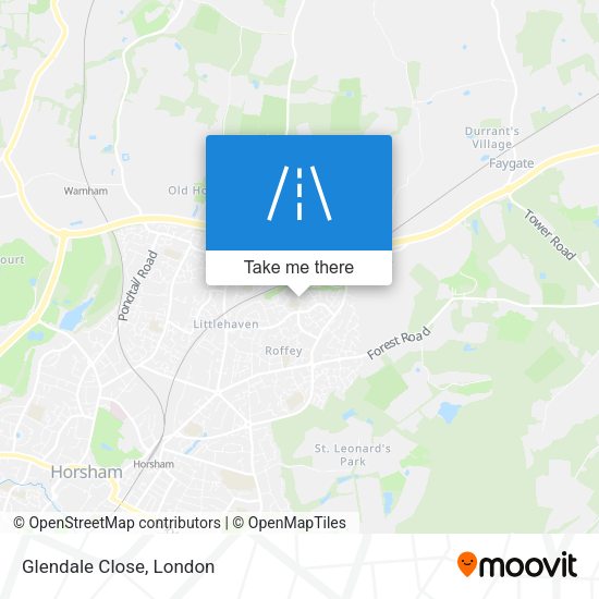 Glendale Close map