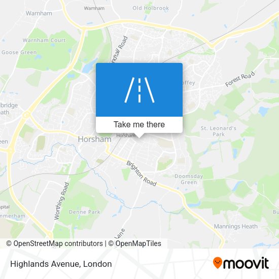 Highlands Avenue map