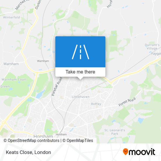 Keats Close map