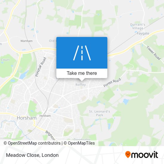 Meadow Close map