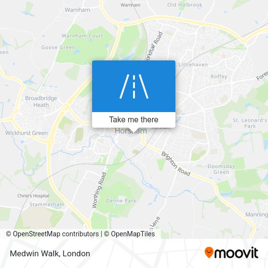 Medwin Walk map