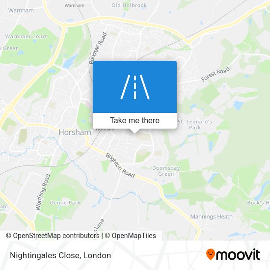 Nightingales Close map