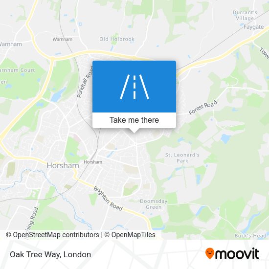 Oak Tree Way map