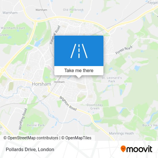Pollards Drive map