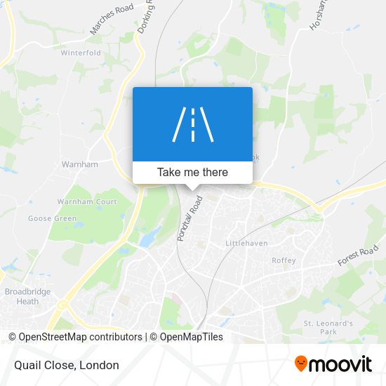 Quail Close map