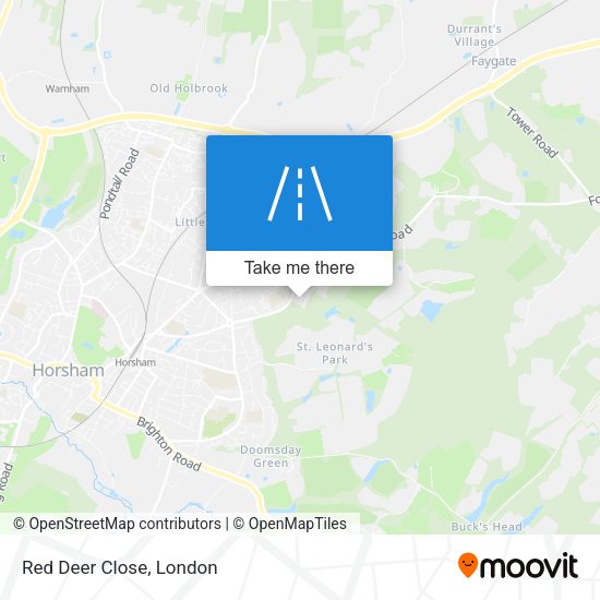 Red Deer Close map