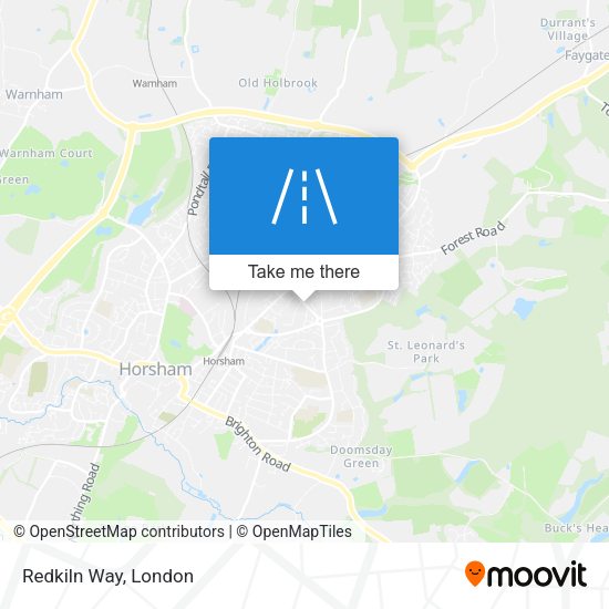 Redkiln Way map