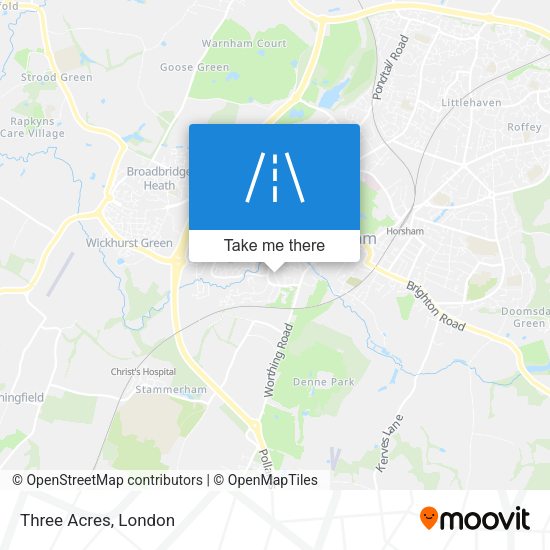 Three Acres map