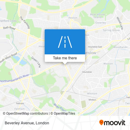 Beverley Avenue map