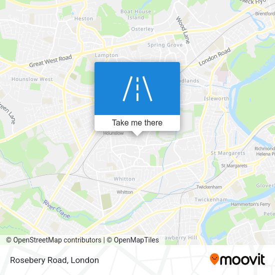 Rosebery Road map