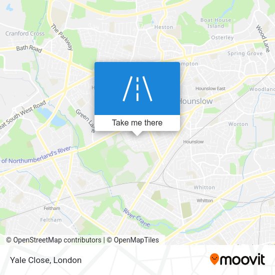 Yale Close map