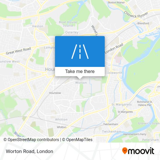Worton Road map