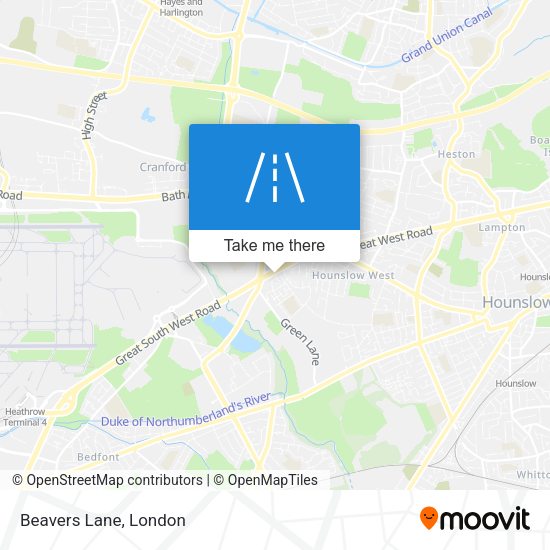 Beavers Lane map