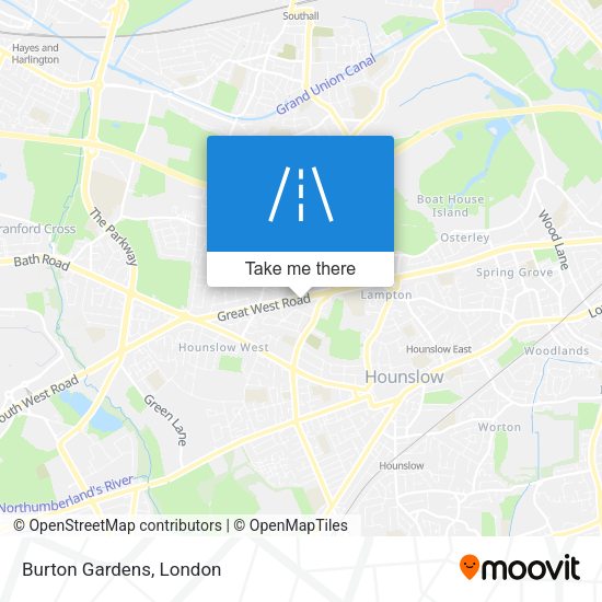 Burton Gardens map