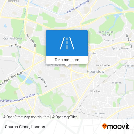 Church Close map