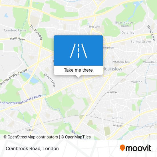 Cranbrook Road map