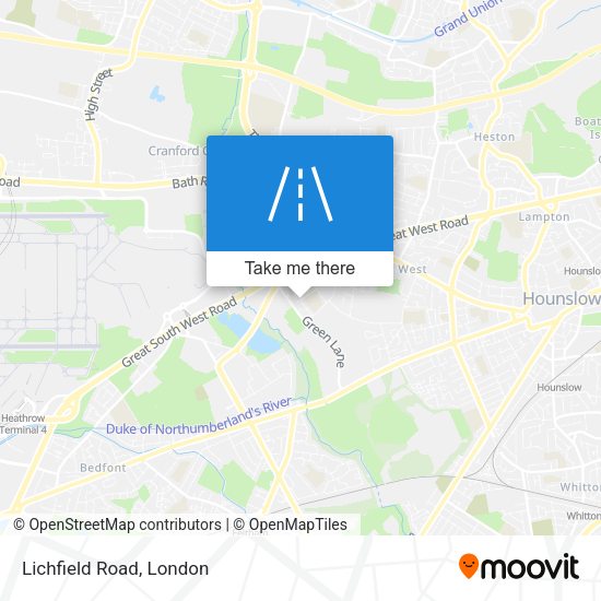Lichfield Road map