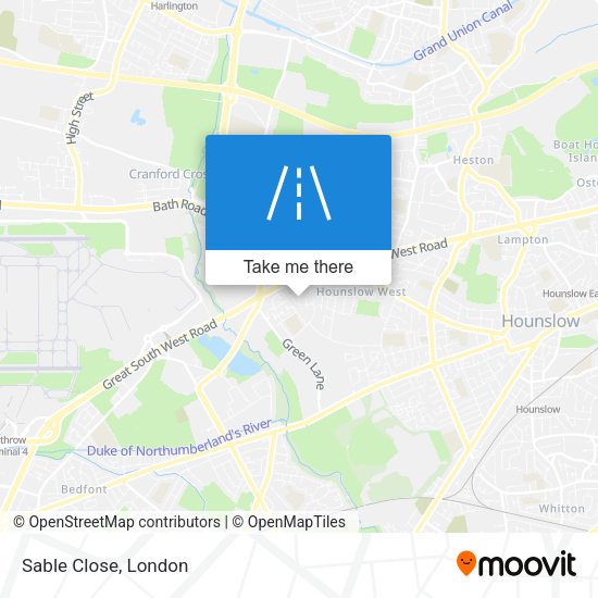 Sable Close map