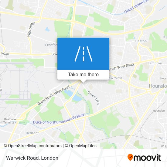 Warwick Road map