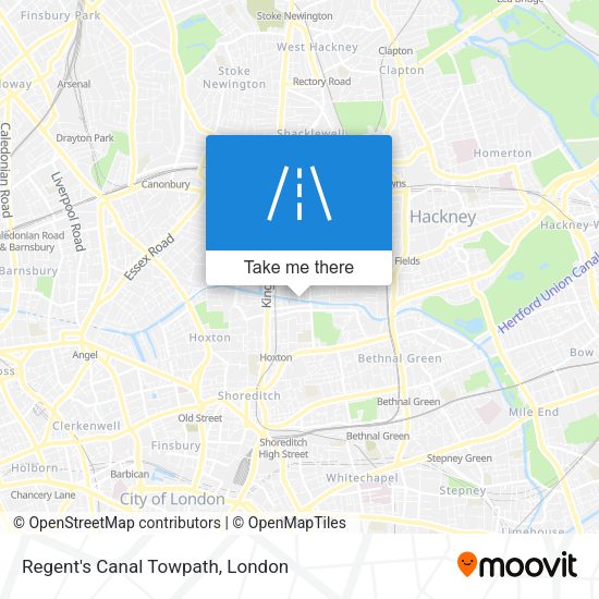 Regent's Canal Towpath map