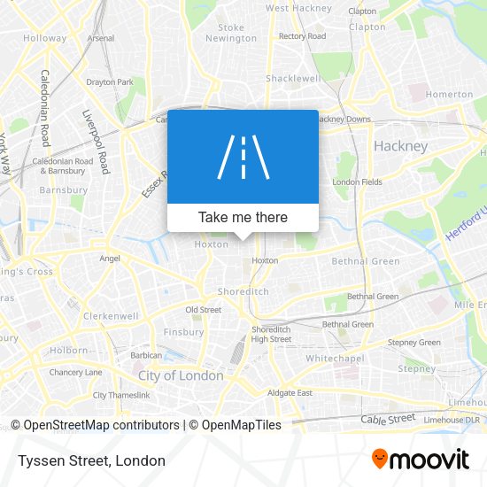 Tyssen Street map