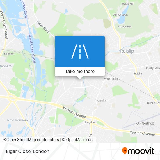Elgar Close map