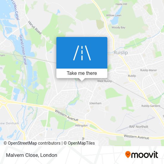 Malvern Close map