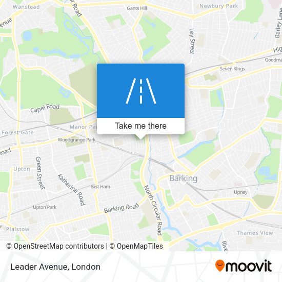 Leader Avenue map