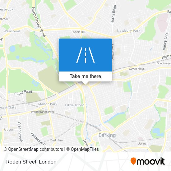 Roden Street map