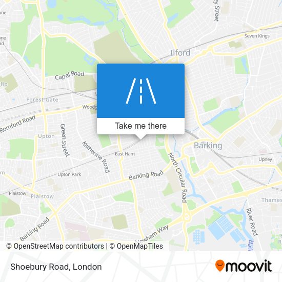 Shoebury Road map