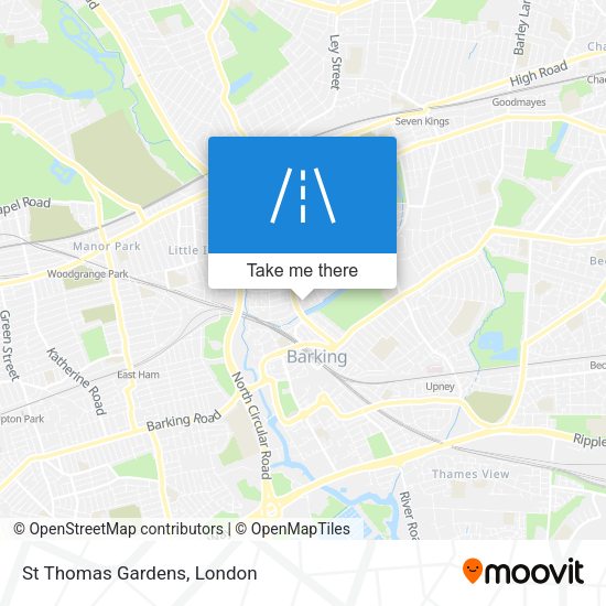 St Thomas Gardens map