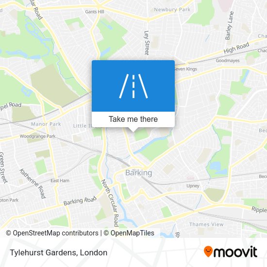 Tylehurst Gardens map