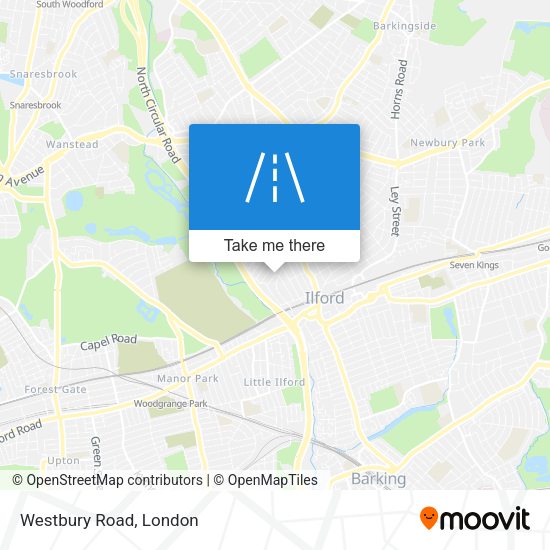 Westbury Road map