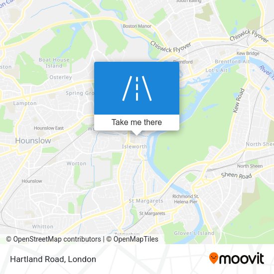 Hartland Road map