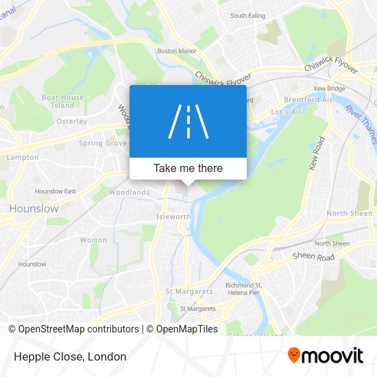 Hepple Close map