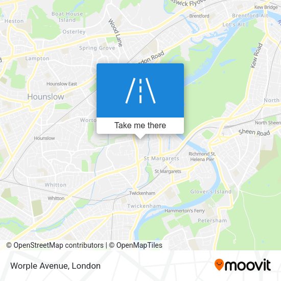 Worple Avenue map