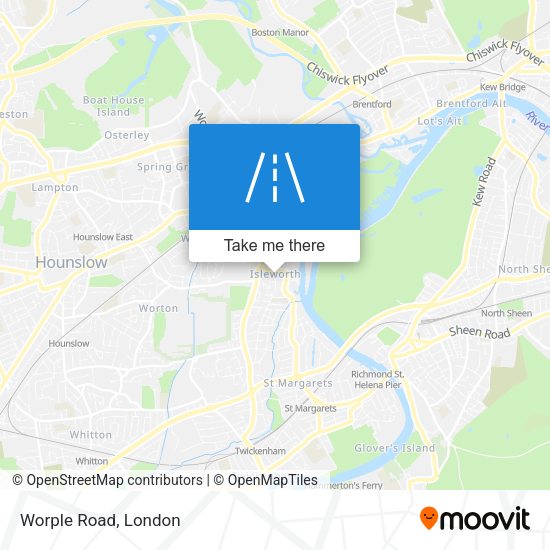 Worple Road map