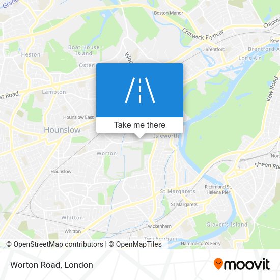 Worton Road map