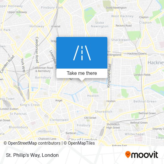 St. Philip's Way map