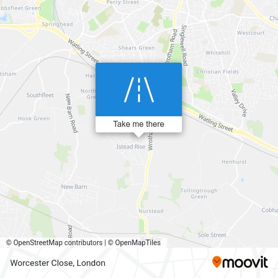 Worcester Close map