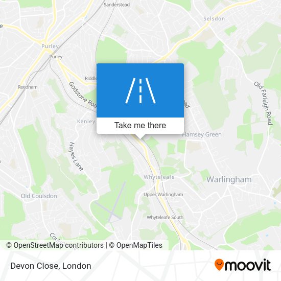 Devon Close map