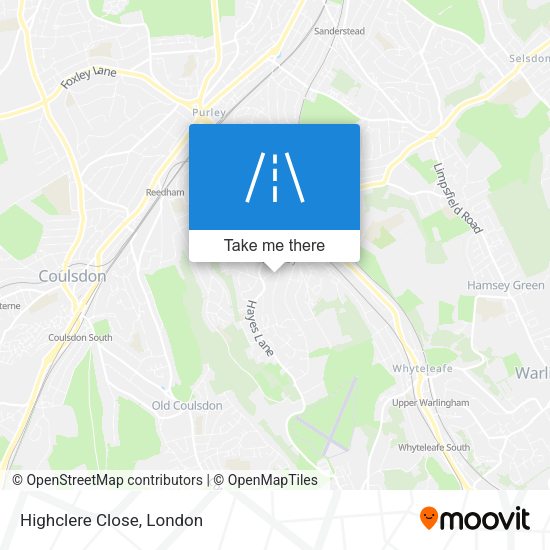 Highclere Close map